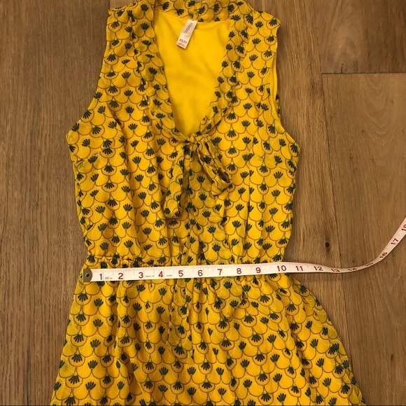 Xhilaration Sleeveless Tie Neck Dress in Mustard Yellow - Size XS - Picture 4 of 8